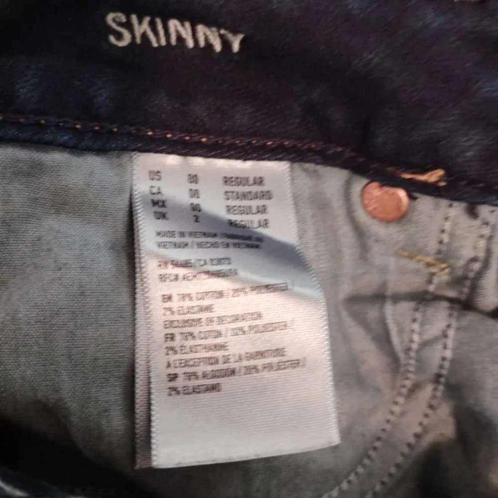 American Eagle Dark Wash Skinny Denim Jeans 00